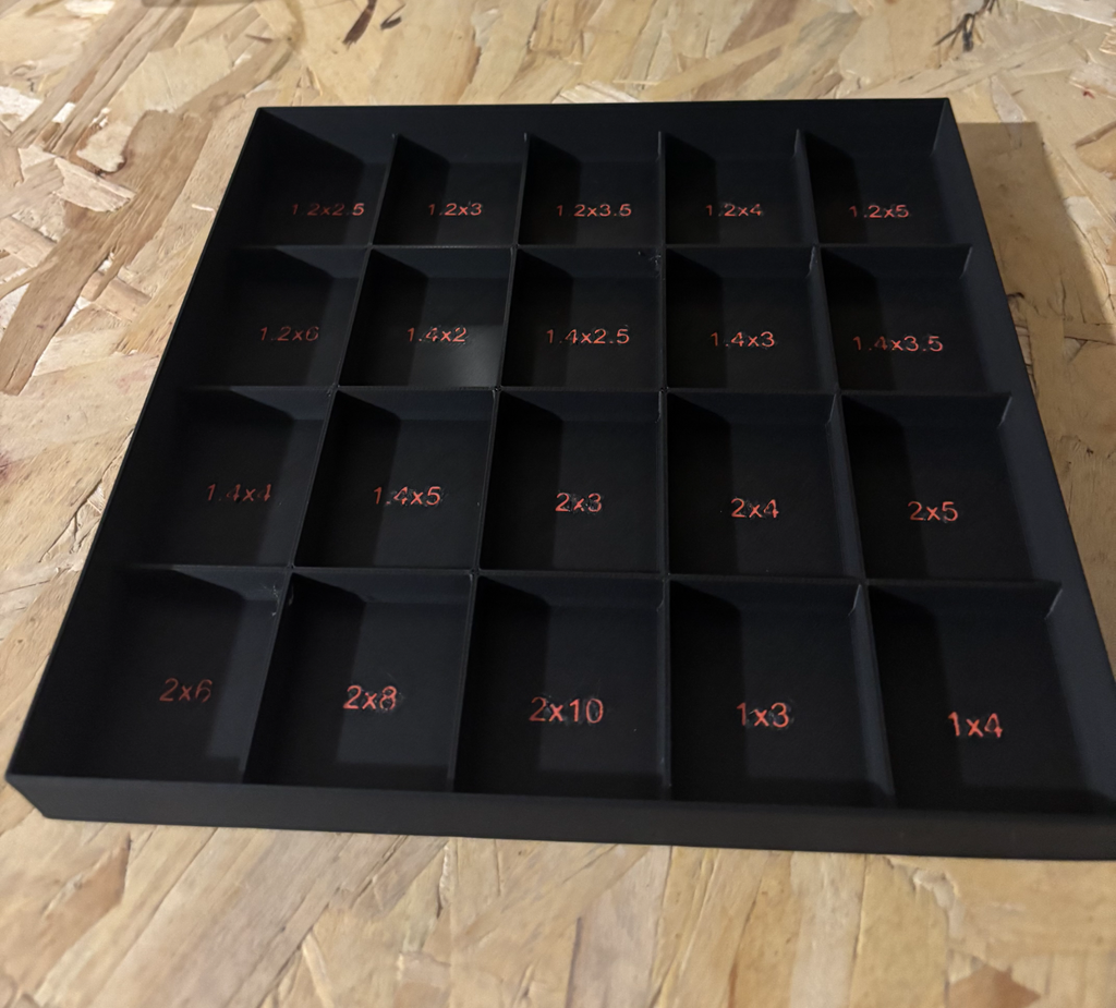 organizer for self-tapping micro wood screws