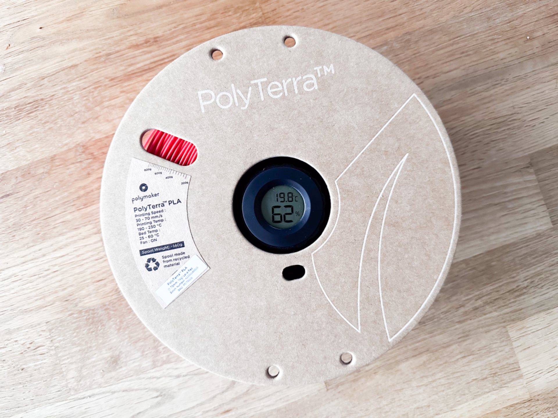 Silica Gel Spool Container + Hygrometer Cap