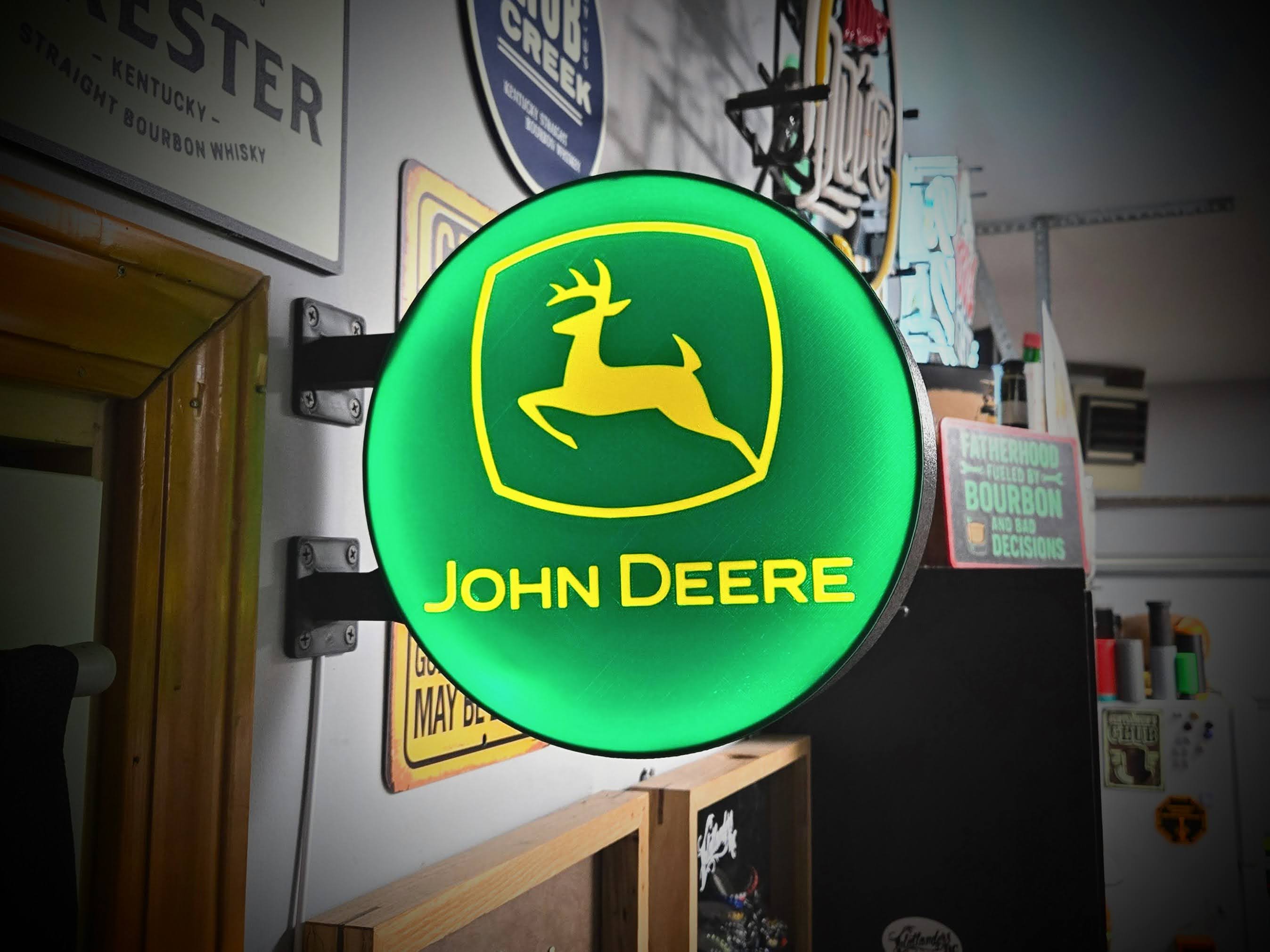 JOHN DEERE LOGO - 2-Sided Station Lightbox Sign