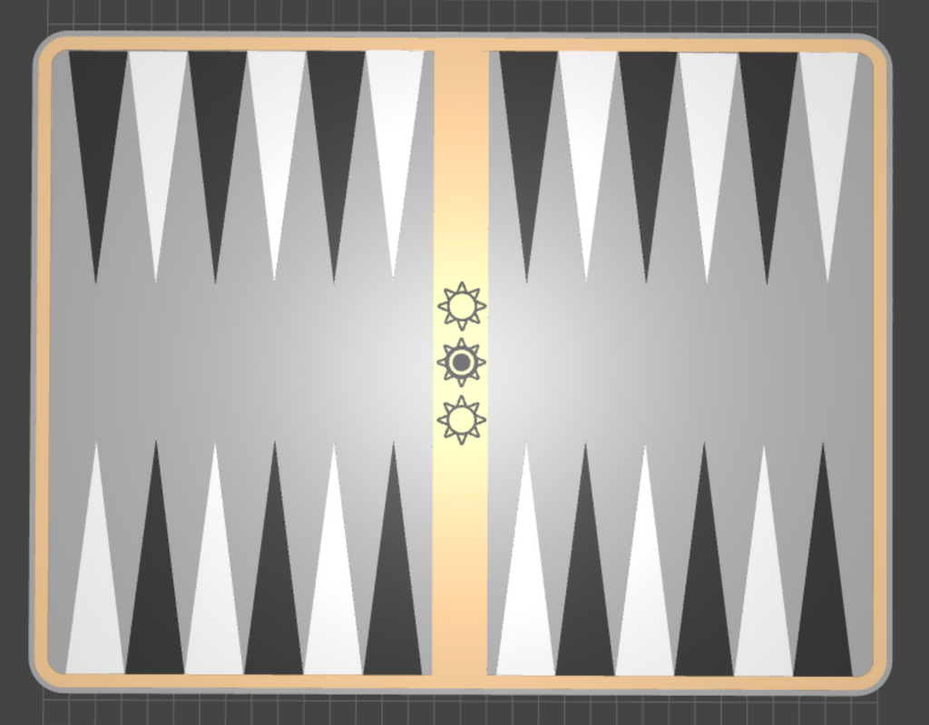Basic Backgammon Board and Pieces