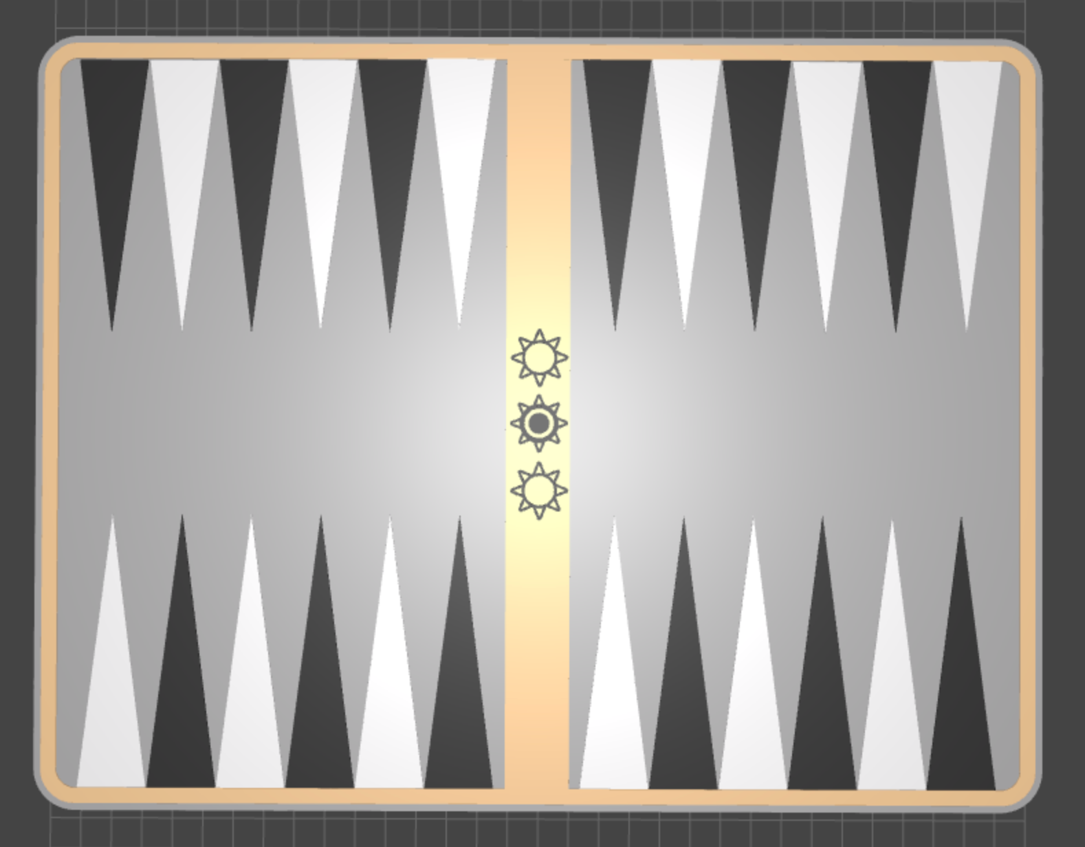 Basic Backgammon Board and Pieces