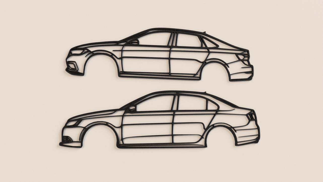 VW Jetta Models 2D wall art decor