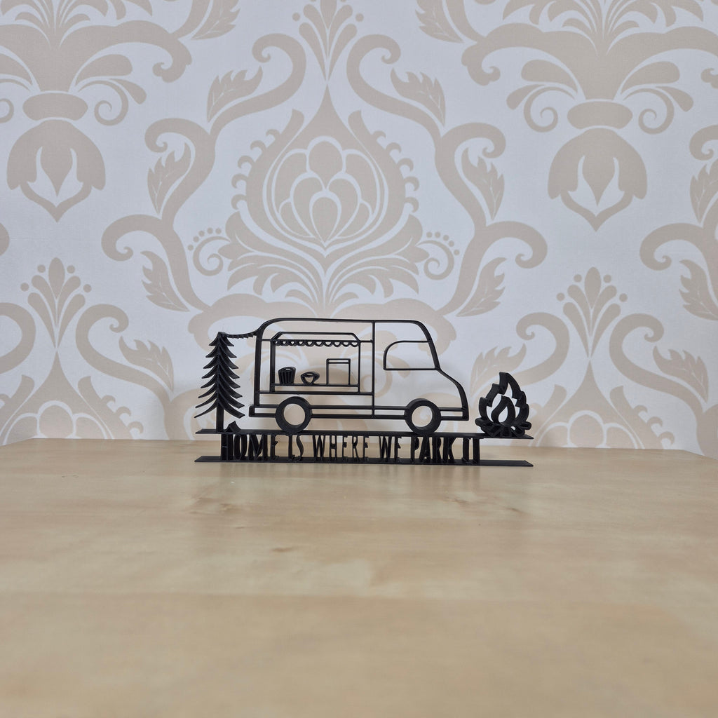 Camper Van Line Art – “Home Is Where We Park It”