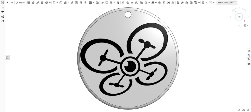 Drone symbol - keychain.
