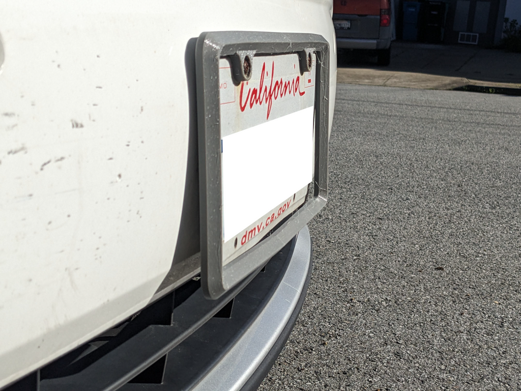 TPU License Plate Frame Bumper Saver (Parking Aid)