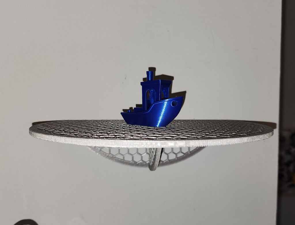 Round honeycomb shelf - wall mounted