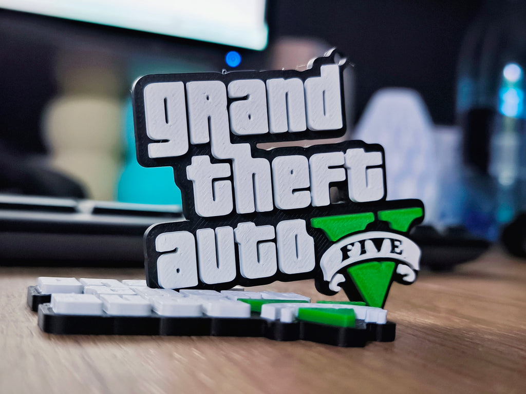 GTA logo keychain, fridge magnet, badge