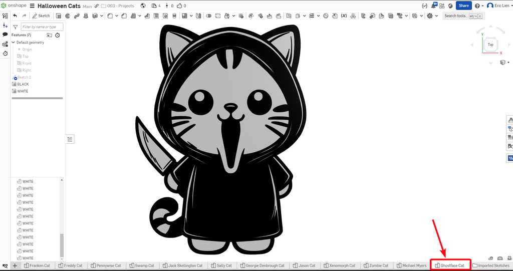 Ghostface (Scream) Cat - User Requested