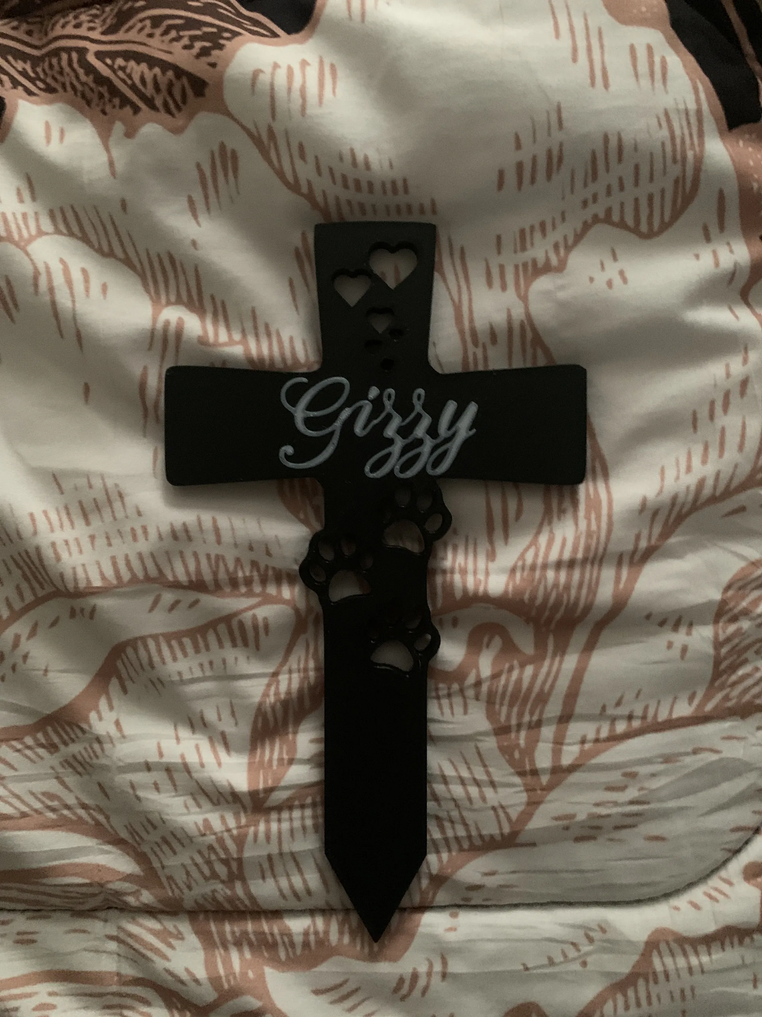 RIP Doggy - Customizable memorial cross for dogs