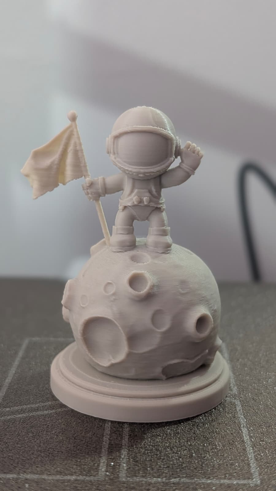 Astronaut on Moon Base – Decorative 3D Model