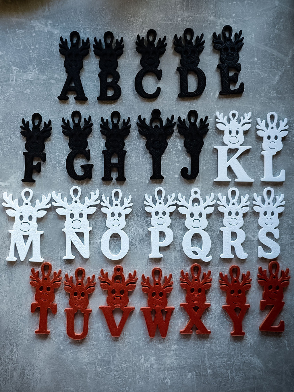 Christmas Tannenbaumanhänger ABC mit Elchmotiv