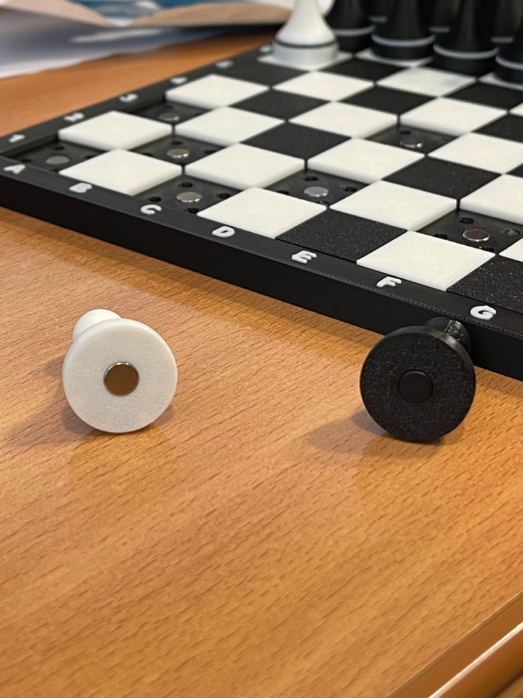 Magnetic Chess/Checkers Board - SnapOn Magnets