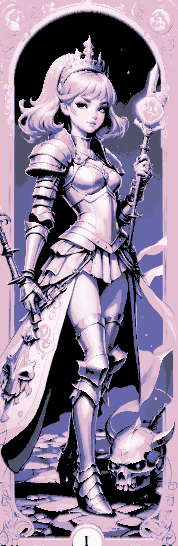 Set of 3 Bookmarks - The Pink Knight - Lady Aurora dressed in her Armor and Ready for Battle
