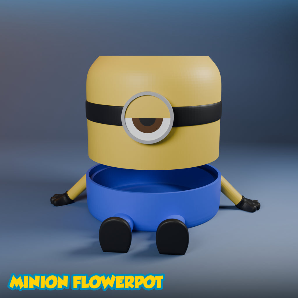 Minion planter, multicolored and in parts, flexi