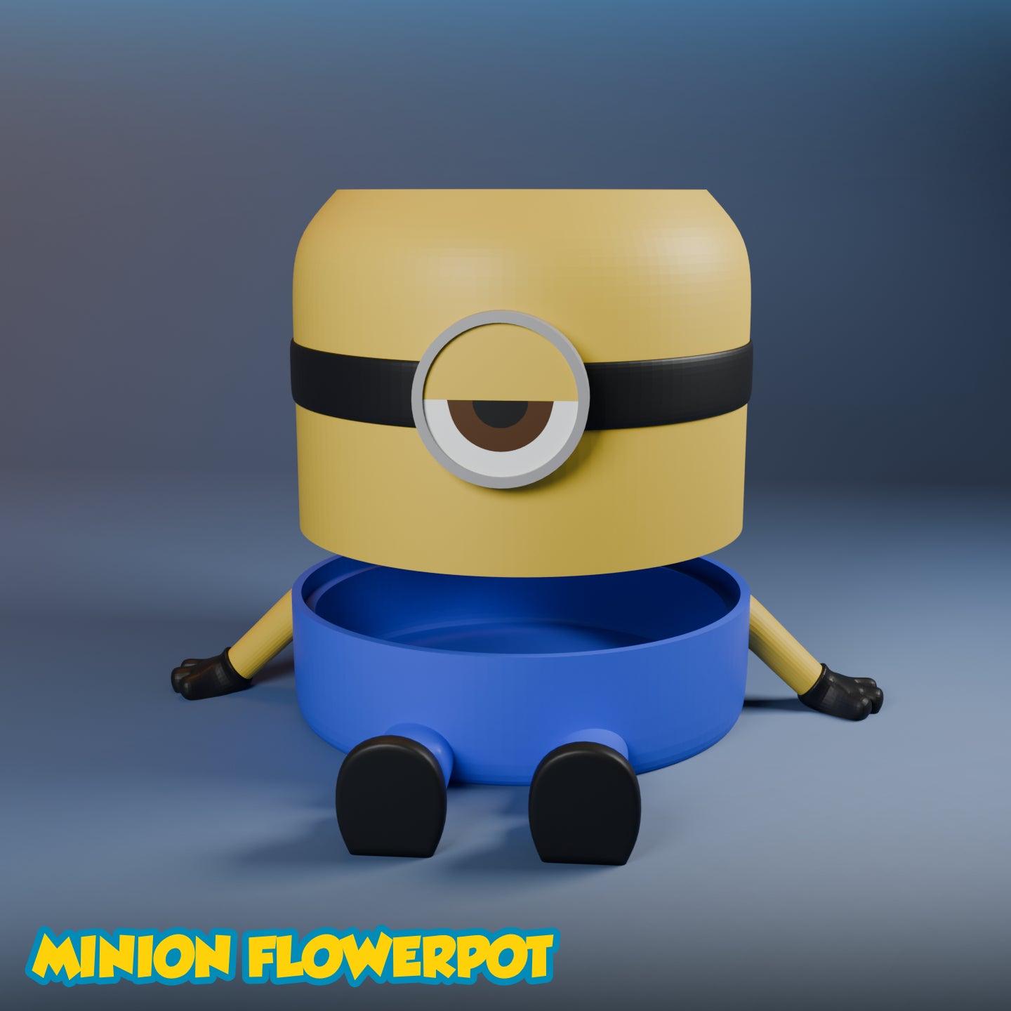 Minion planter, multicolored and in parts, flexi