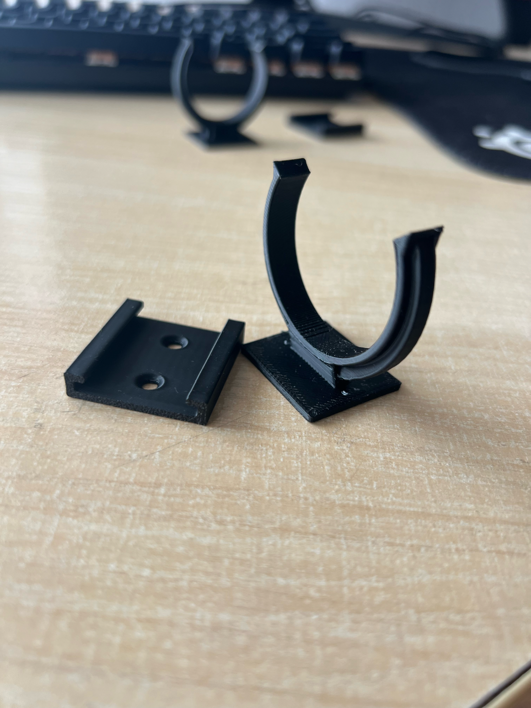 snap on pipe clamp with slide in base