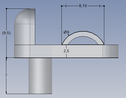Glass shelf support bracket for furnitures