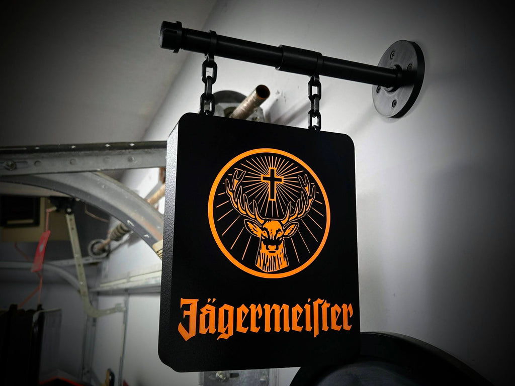 JAGERMEISTER ~ 2-Sided Hanging Pub Style Light