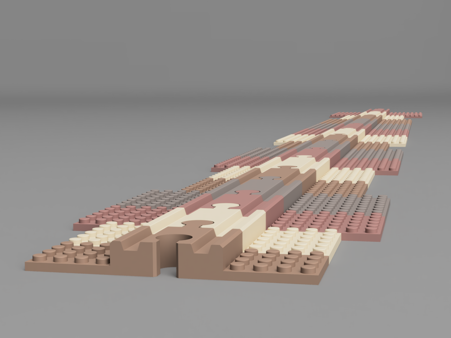 Rails with LegoBricks plate (wooden rails)