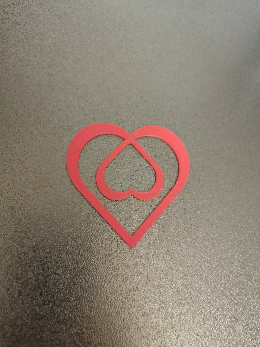Heart paper clip, bookmark.