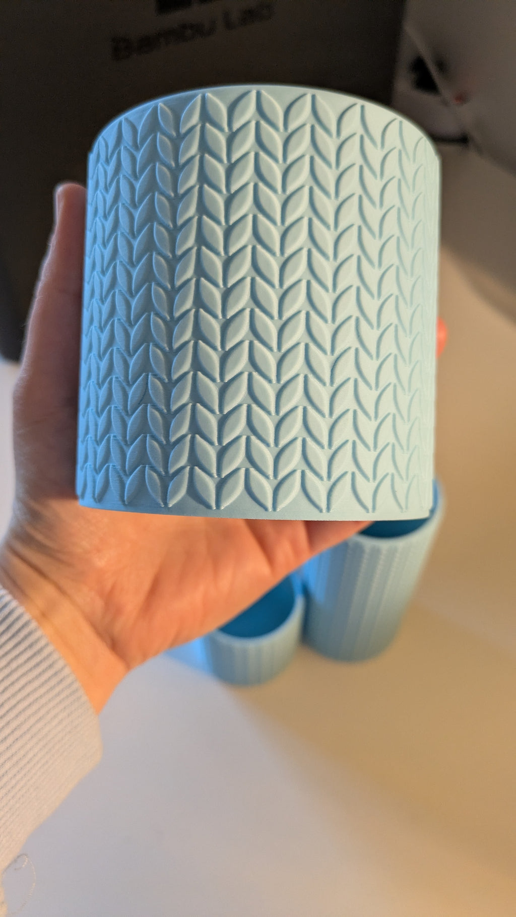 Knitted vase collection