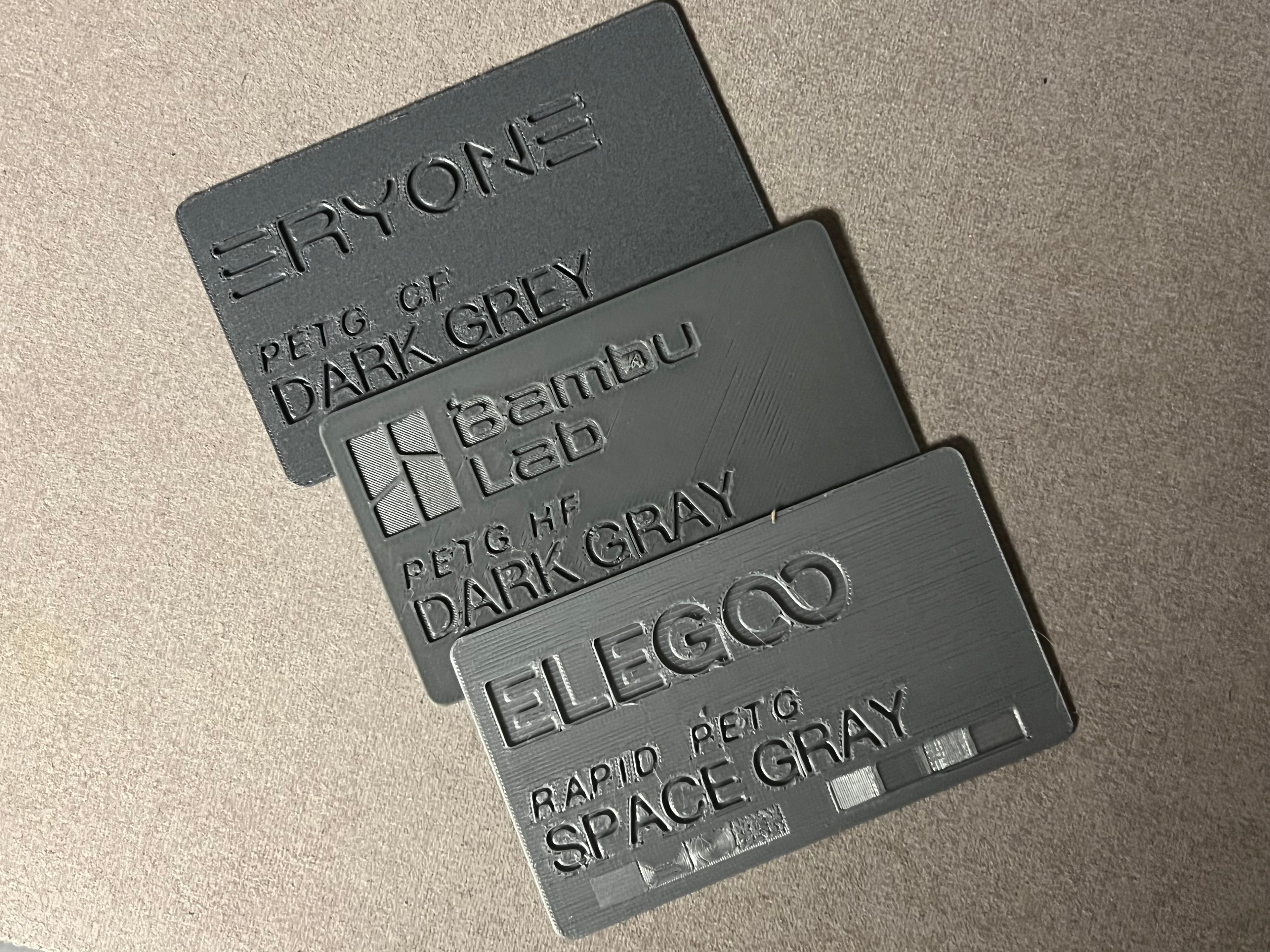Business Card Swatch - Filament Management System