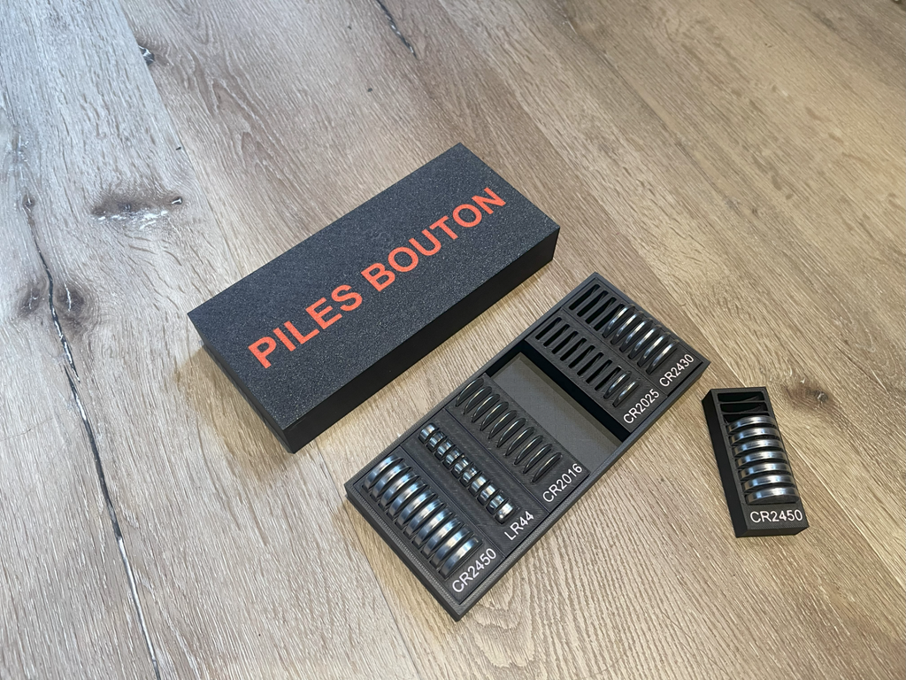 Boîte de rangement piles à bouton