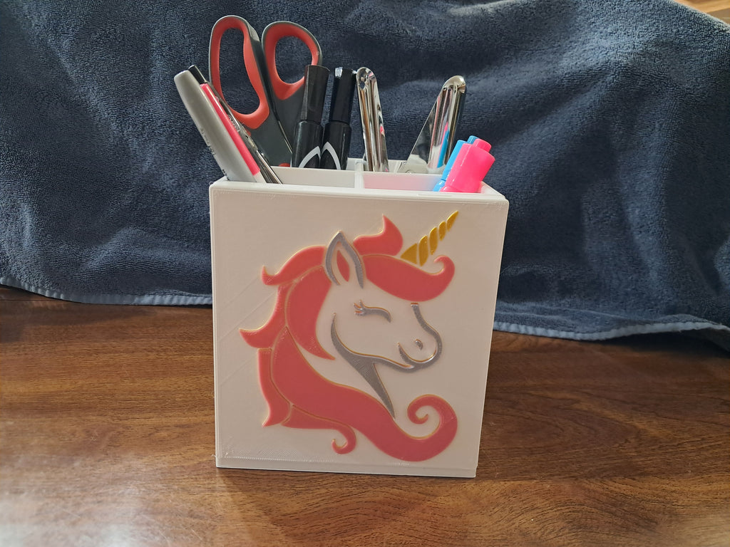 Desk Decor System with Interchangeable Faceplates