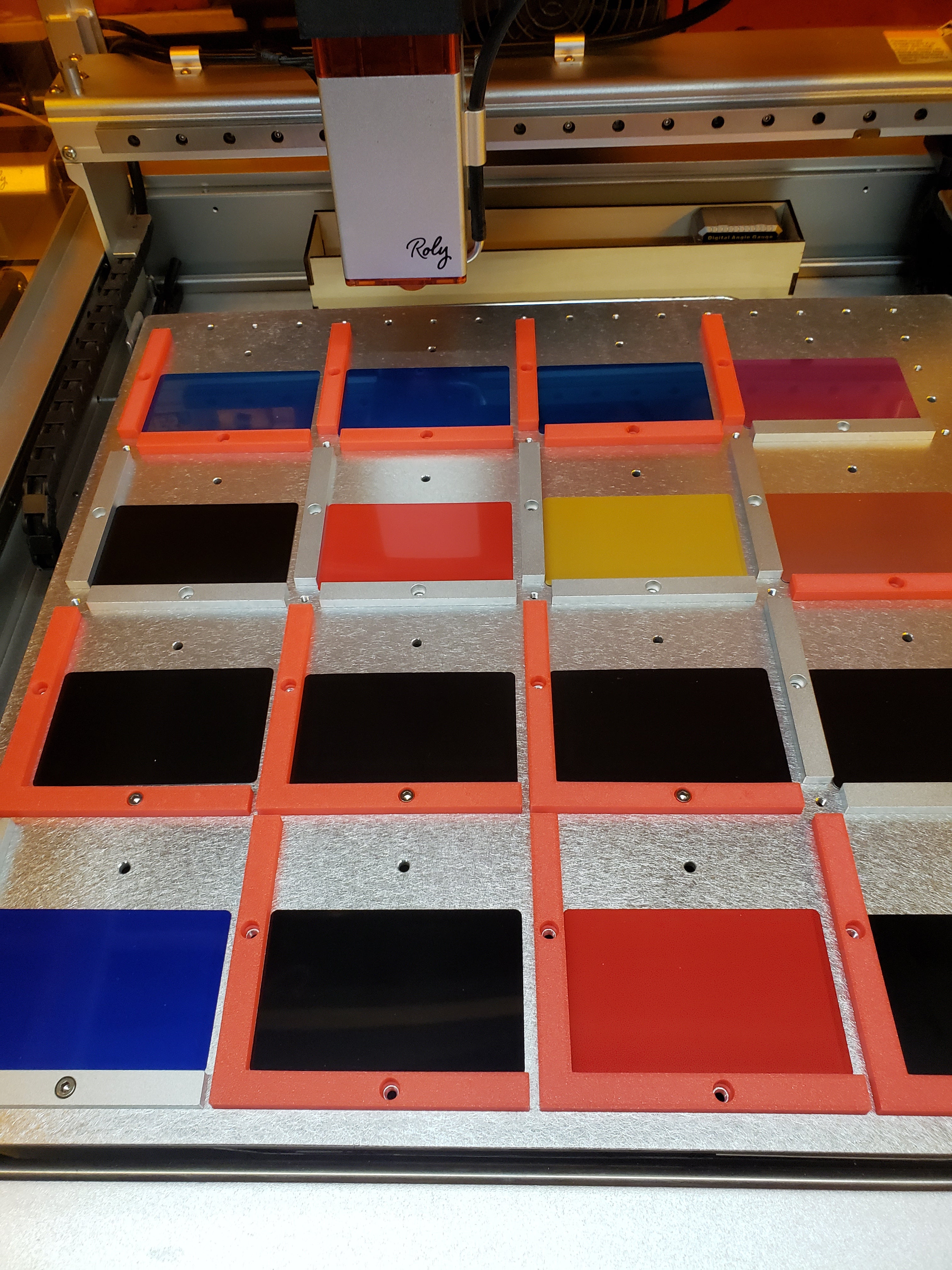 Roly Lasermatic mk2 Jig plate alignment bars