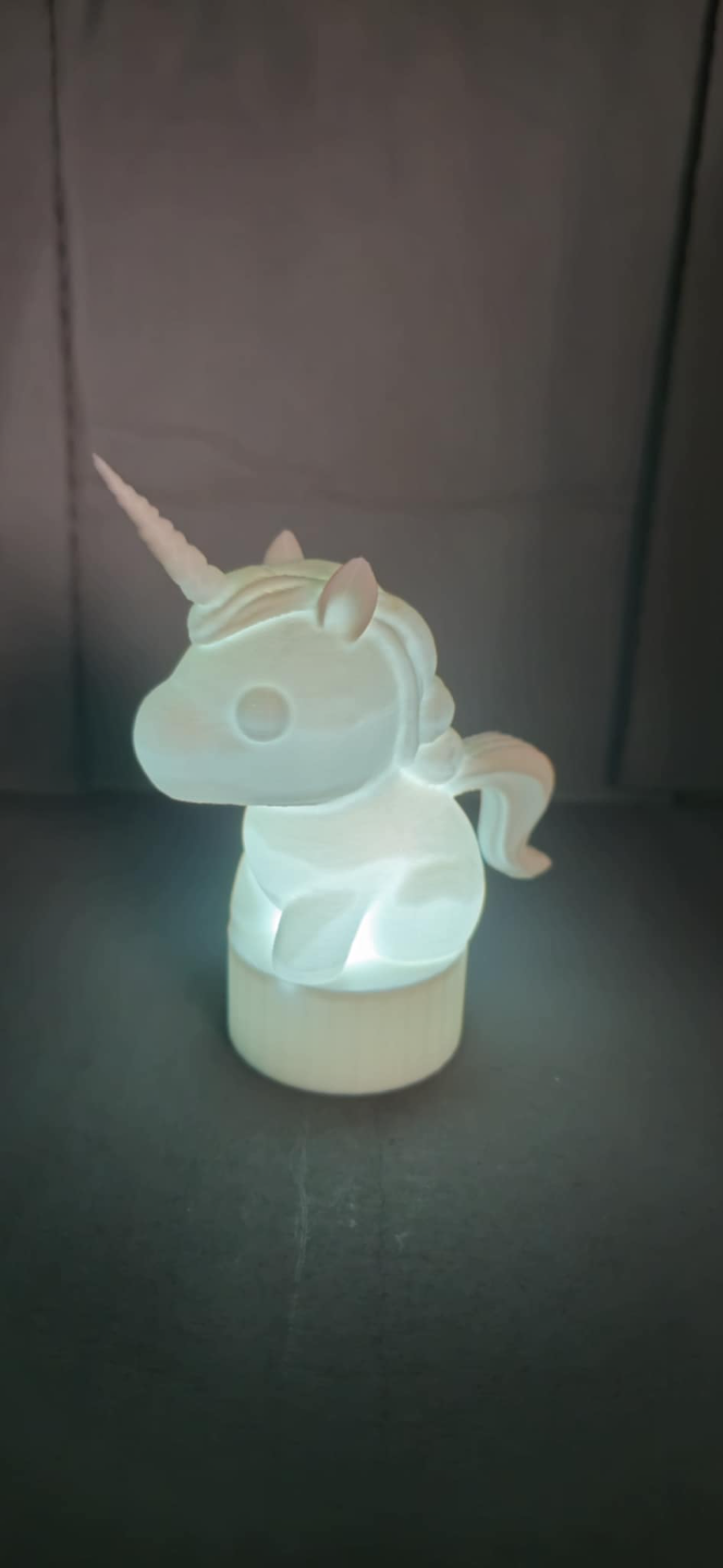 Unicorn Night Light (Single Color Print)