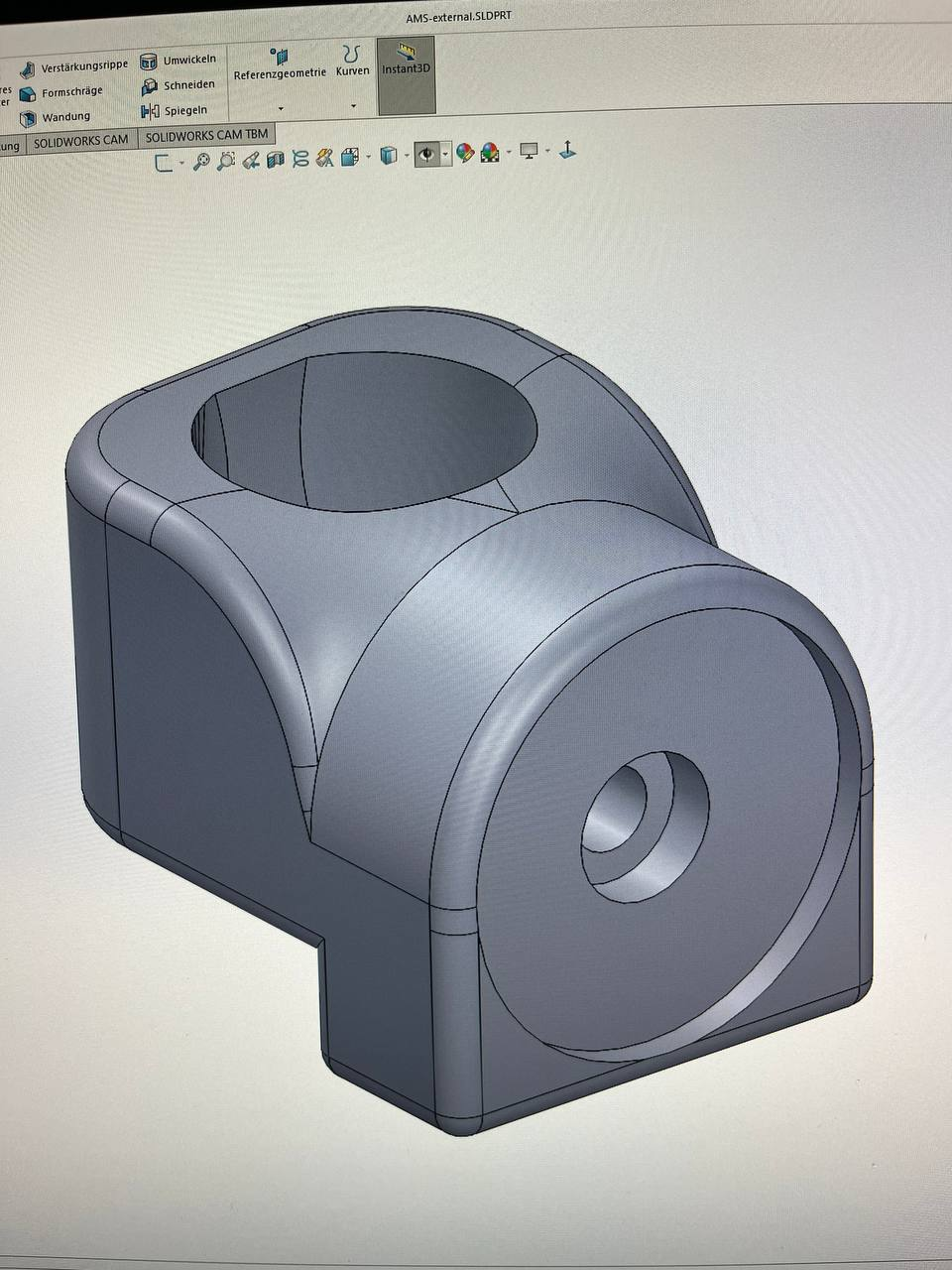 Bambu Lab A1 - AMS Lite tube holder - connector adapter for TPU filament or external spool