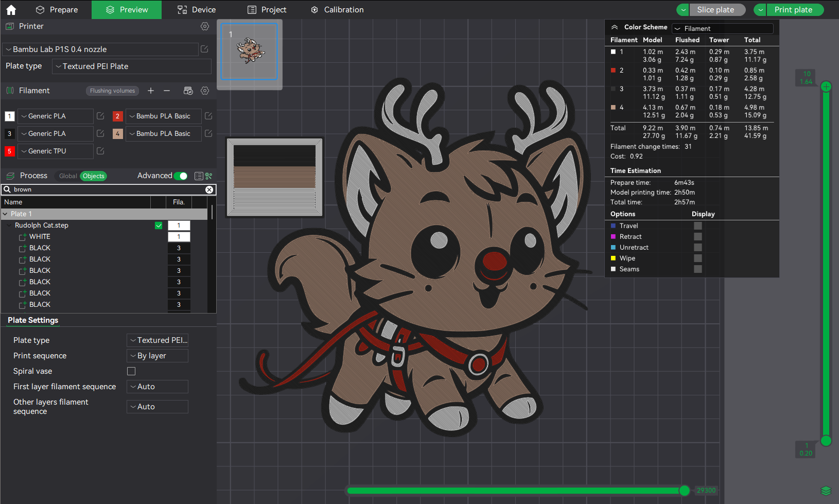 Rudolph The Red Nose Reindeer Cat Decoration