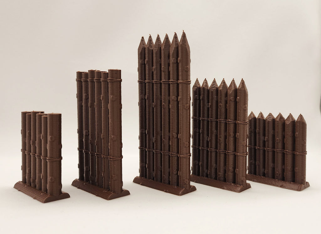 Medieval Palisade Wall Set - Tabletop Terrain