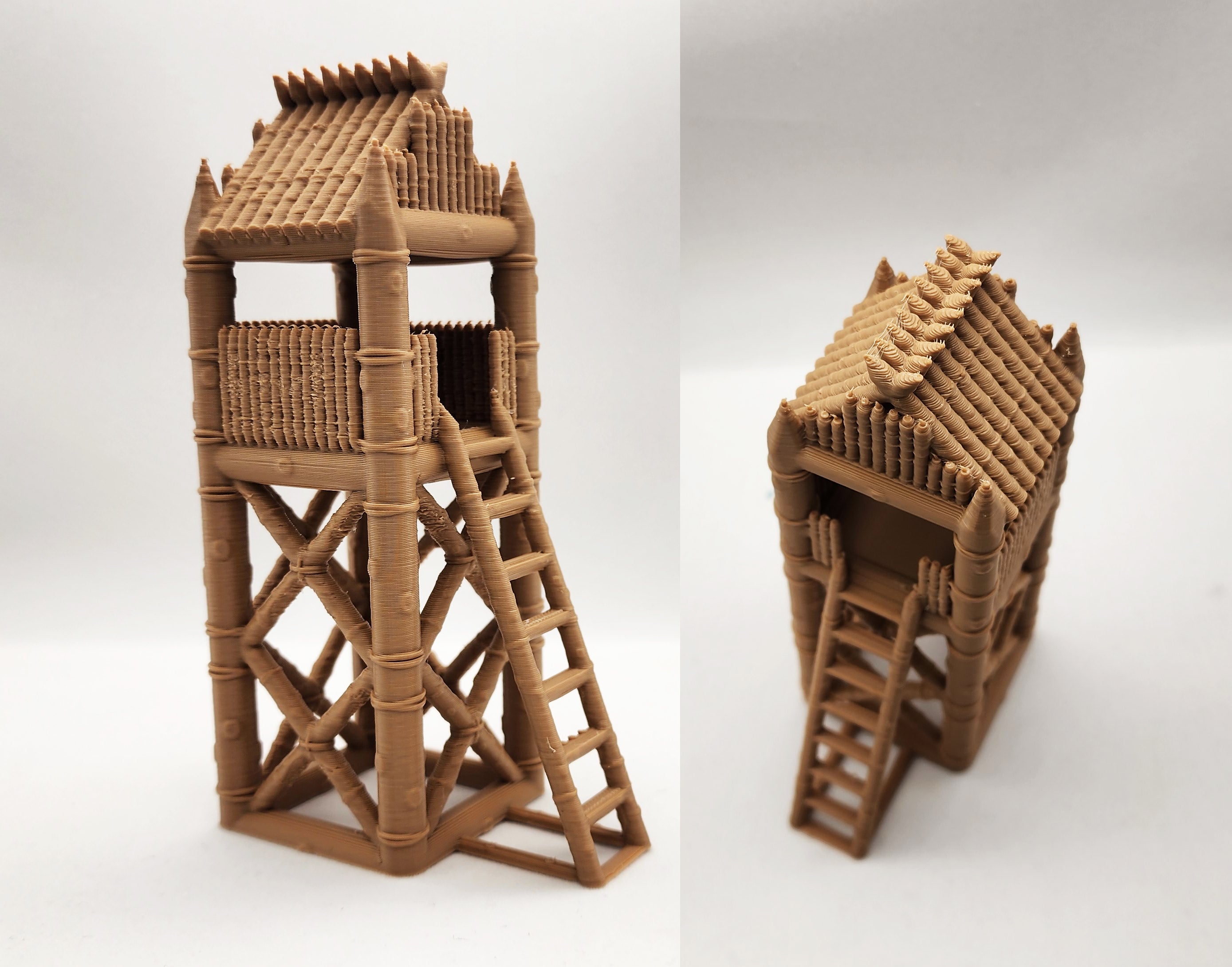 Medieval Palisade Lookout Tower - Tabletop Terrain (No Supports)