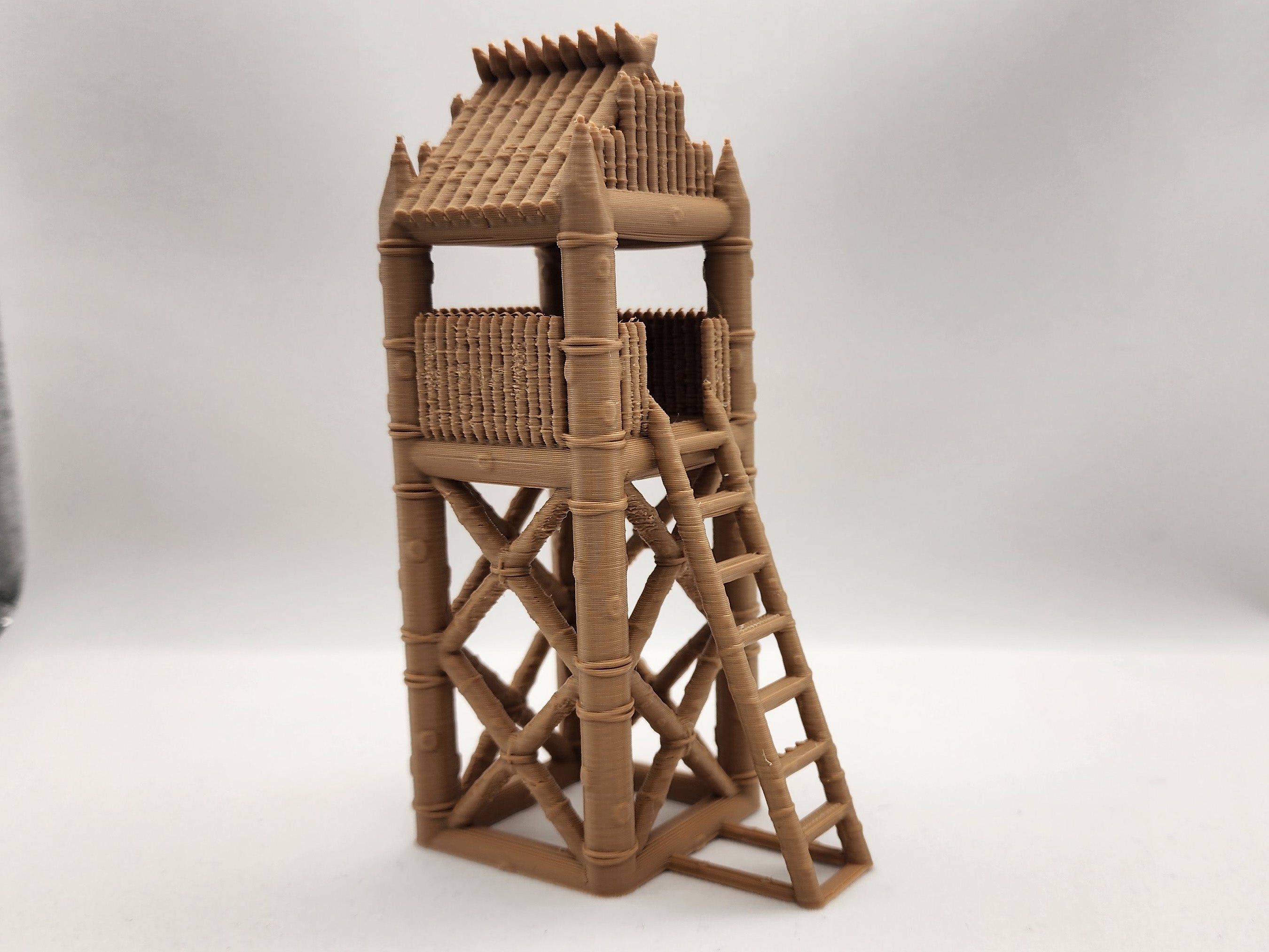 Medieval Palisade Lookout Tower - Tabletop Terrain (No Supports)