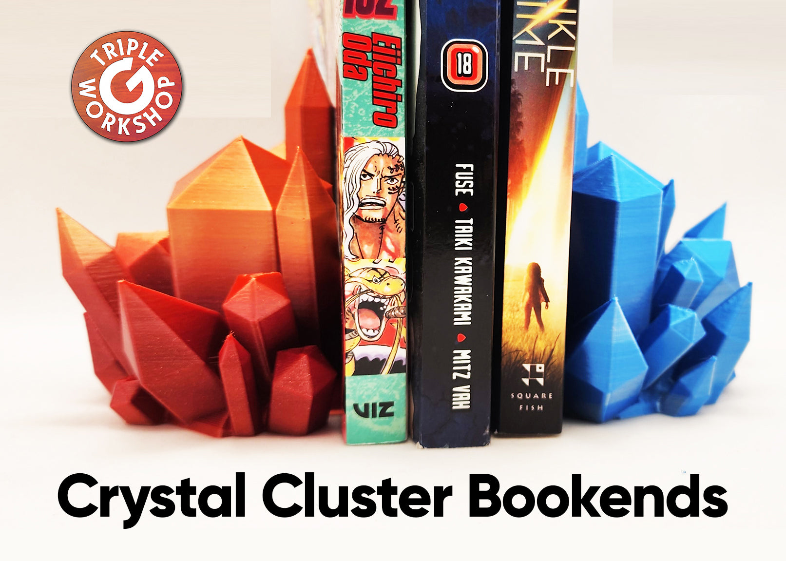 Crystal Cluster Bookends - No Supports