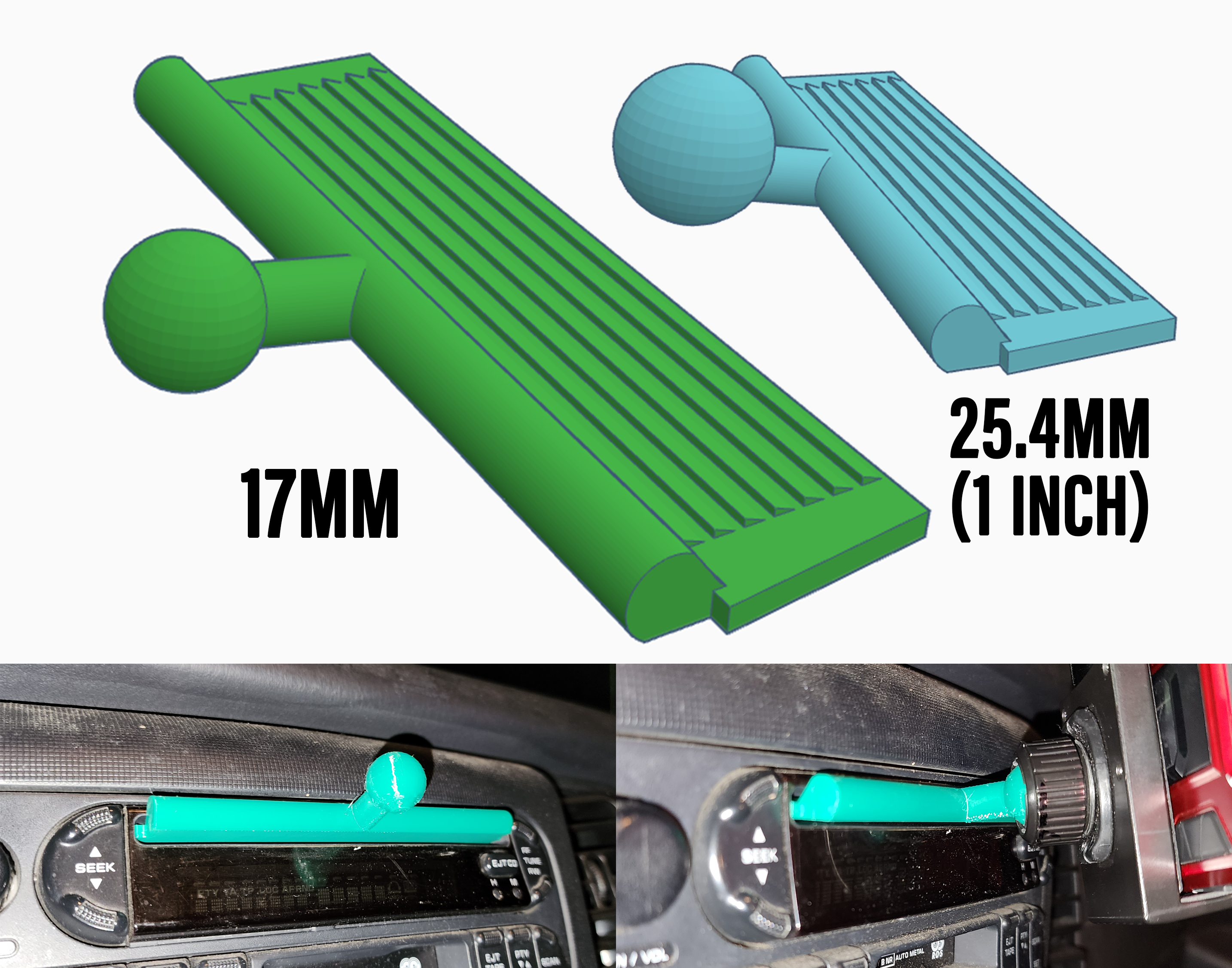 Replacement CD Slot Phone Mount Insert