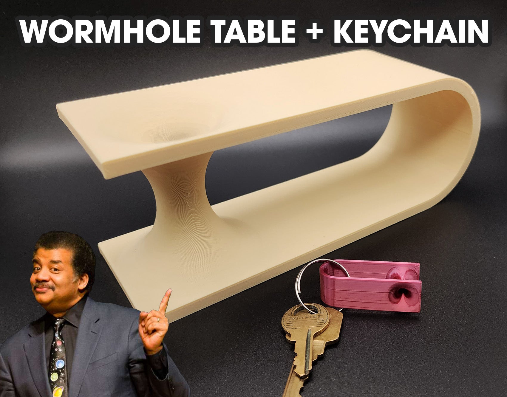Wormhole Portal Table Display & Keychain