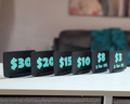 Price Signs with Oval Stands - Dollar & Euro