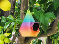 Hanging Hex Birdhouse with Perch & Awning