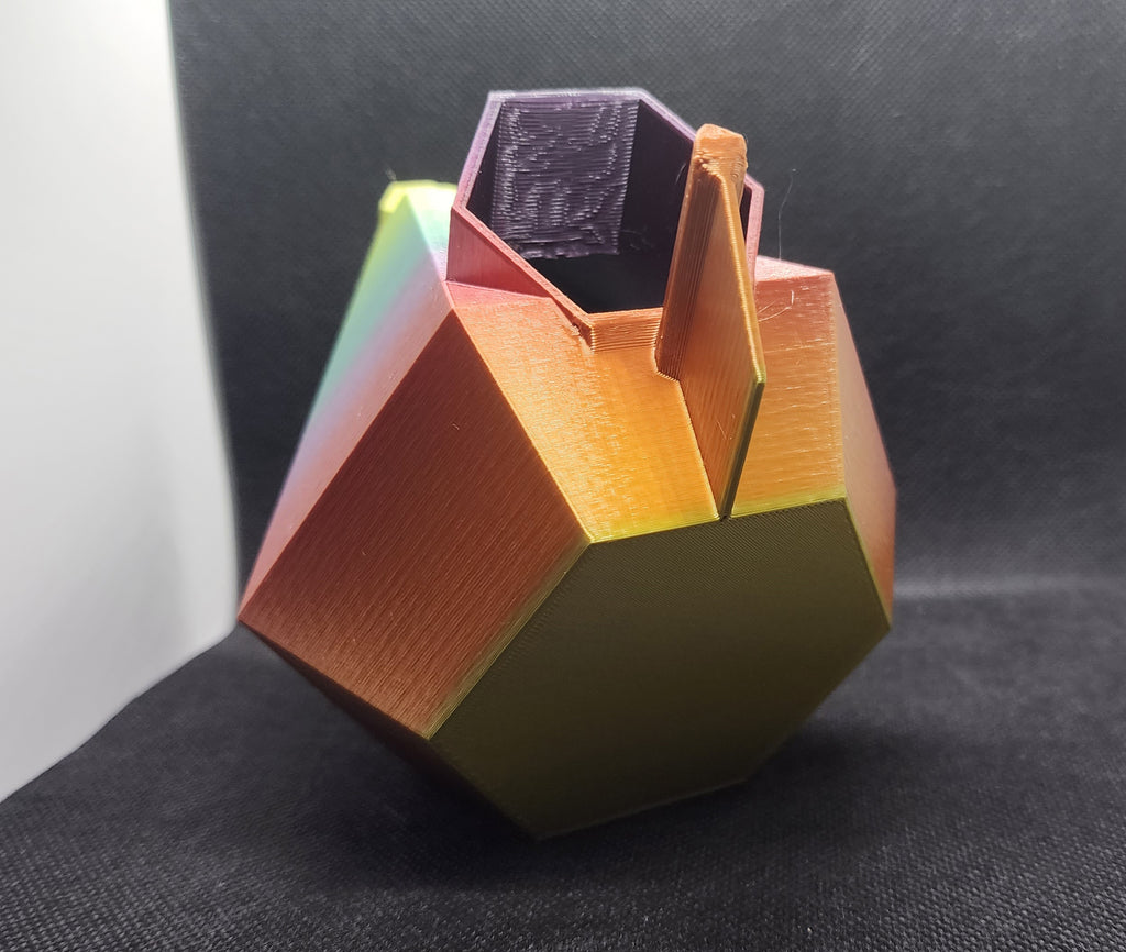 Hanging Hex Birdhouse with Perch & Awning