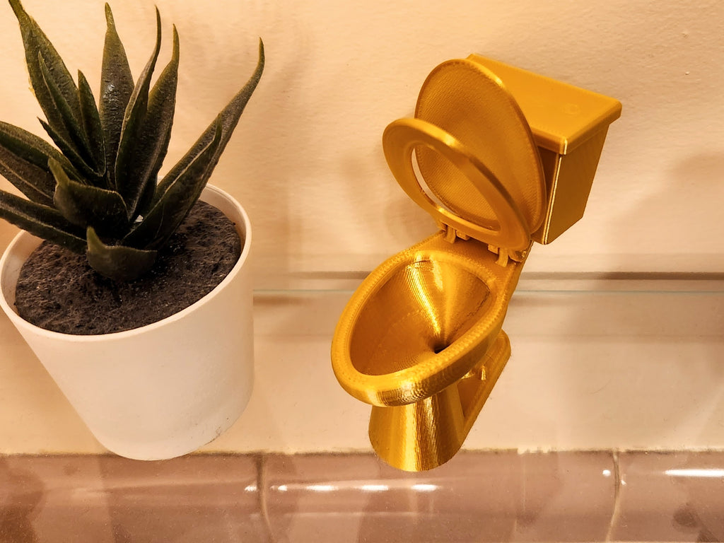 The Golden Toilet - Miniature Dollhouse Furniture