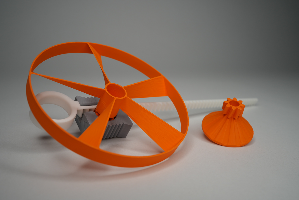 Flying Propeller Pull Copter & Spinning Top - No Assembly