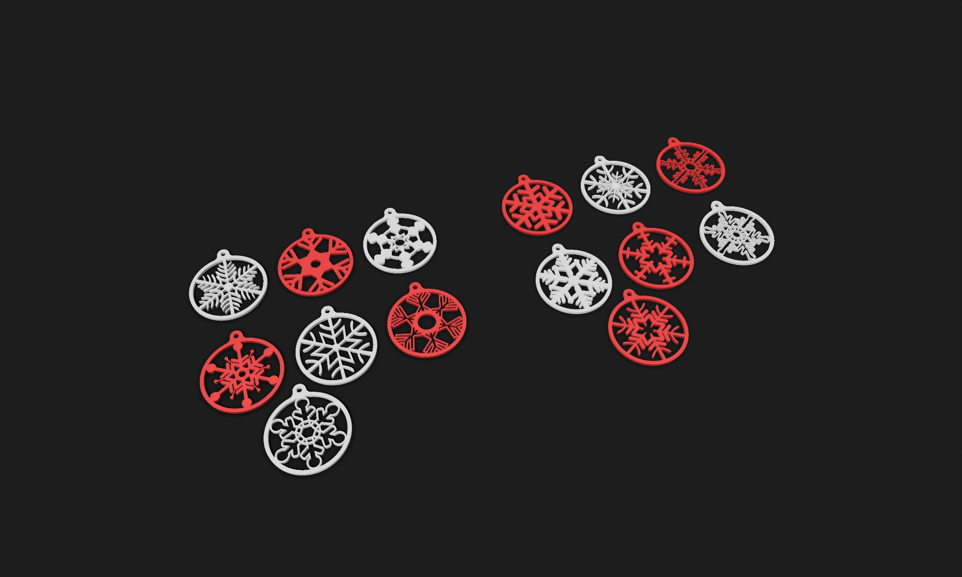 Christmas Snowflakes - Set of 14
