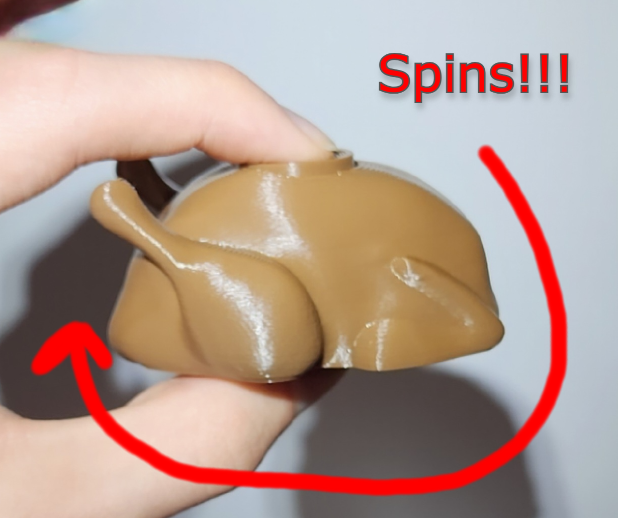 Turkey Spinner Fidget Toy - Print in Place