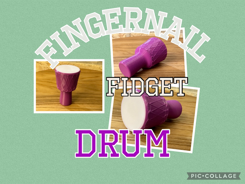 African Fingernail Drum Fidget Toy