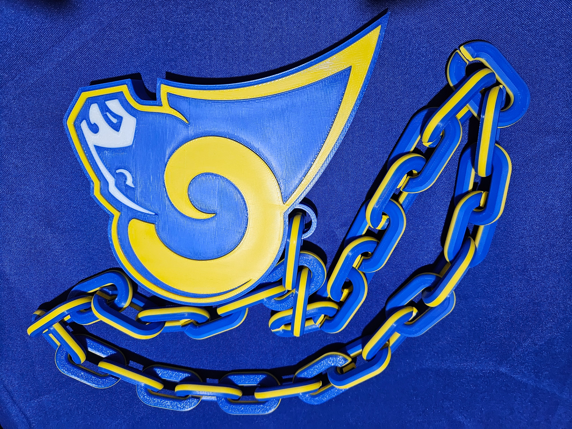 Los Angeles Rams Old Logo Big Emblem and Chainlink