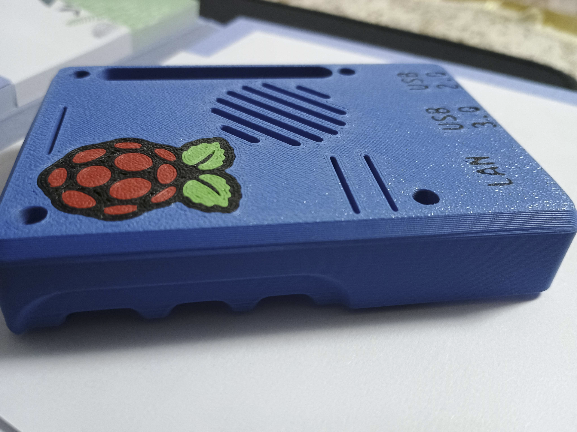 Raspberry Pi 5 case with screws and heat inserts