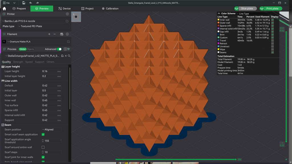 Stella Octangula Fractal - Level 2 (No Supports)