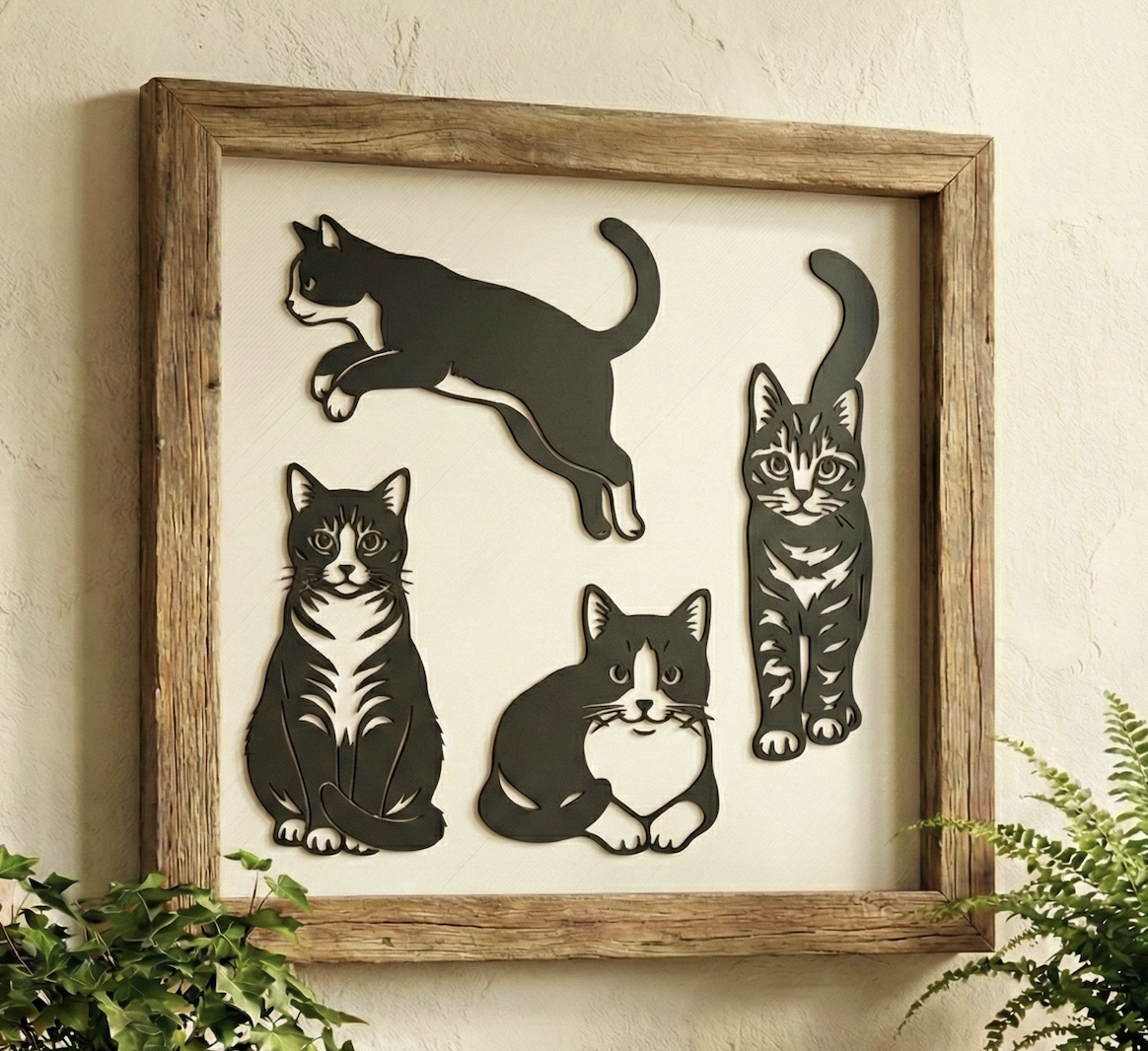 Elegant Minimalist Cat Silhouette Art Collection